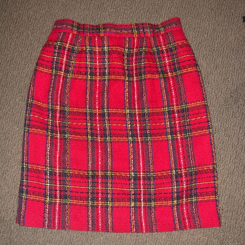 Retro plaid red miniskirt 80s / 90s grunge